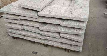 六盘水芝麻白蘑菇石，自然面