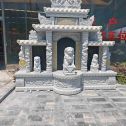 六盘水芝麻白中国黑石材套墓 花岗岩墓碑