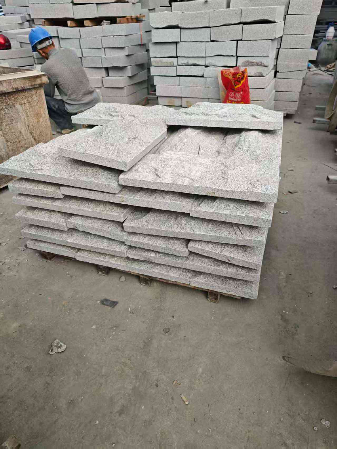 六盘水芝麻白蘑菇石，自然面