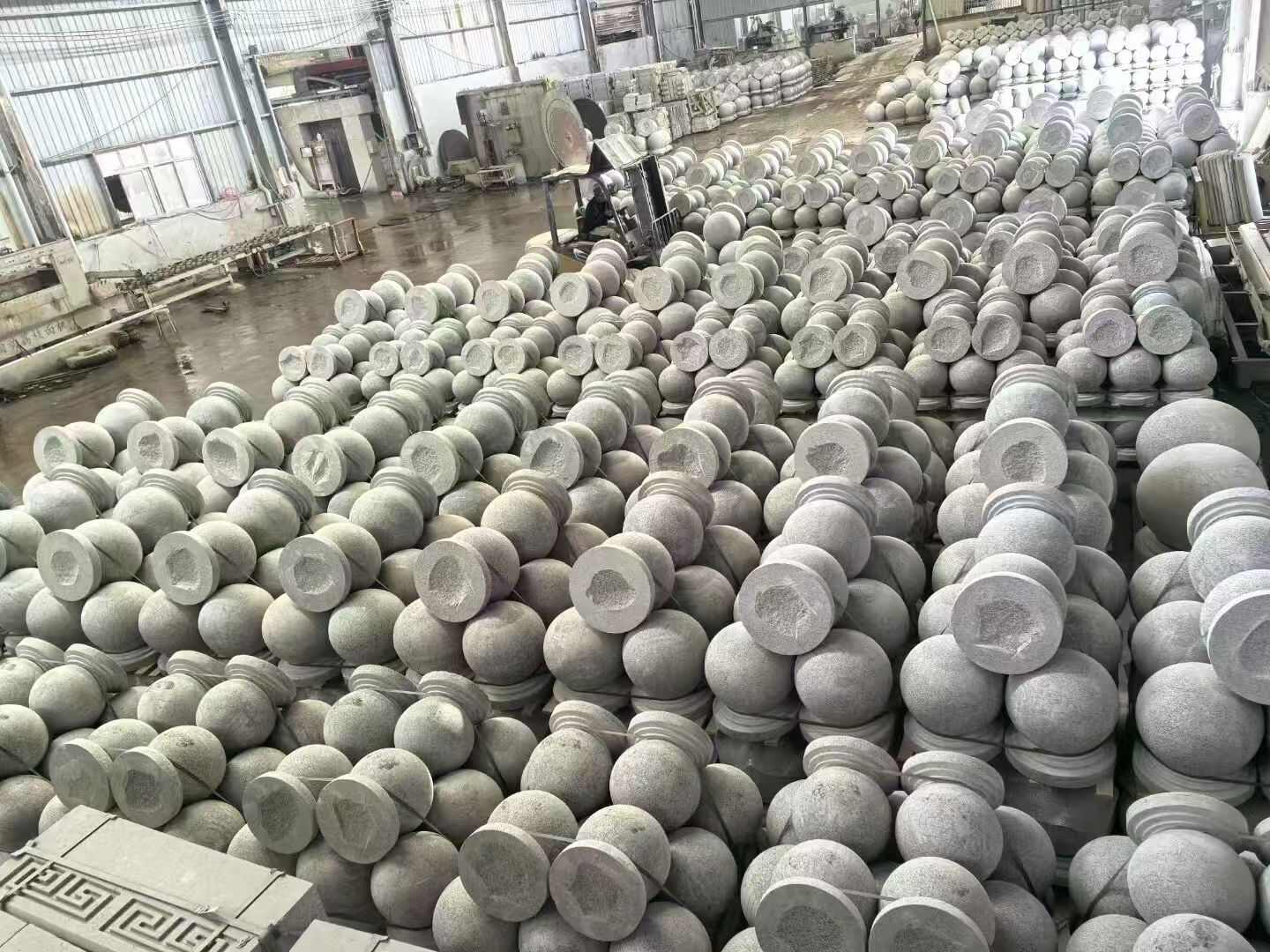 六盘水芝麻白圆球 石球 挡车球